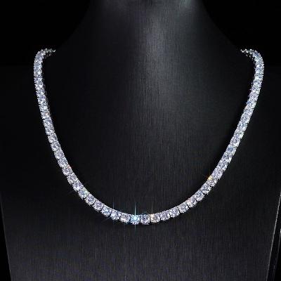 S925 Sterling Silver 5mm Moissanite Tennis Chain