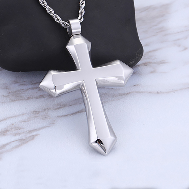 Simple Stainless Steel Cross Pendant