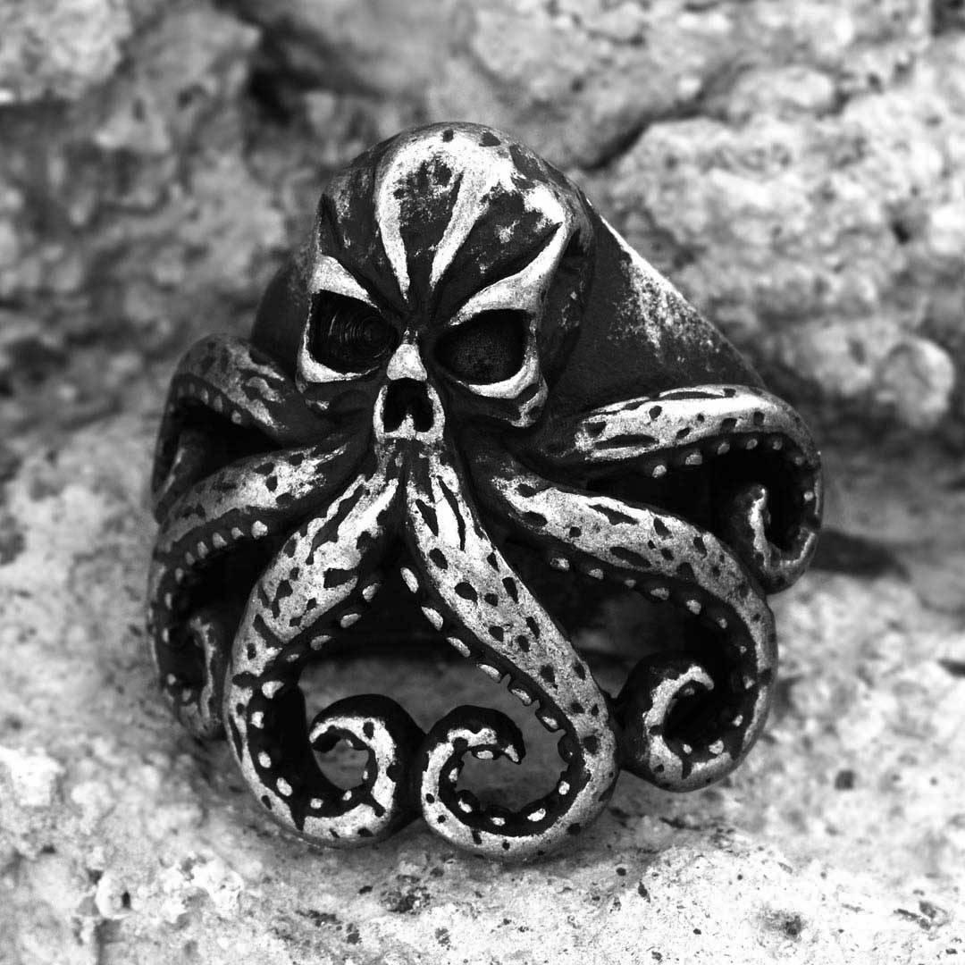 Octopus Tentacle Stainless Steel Animal Ring