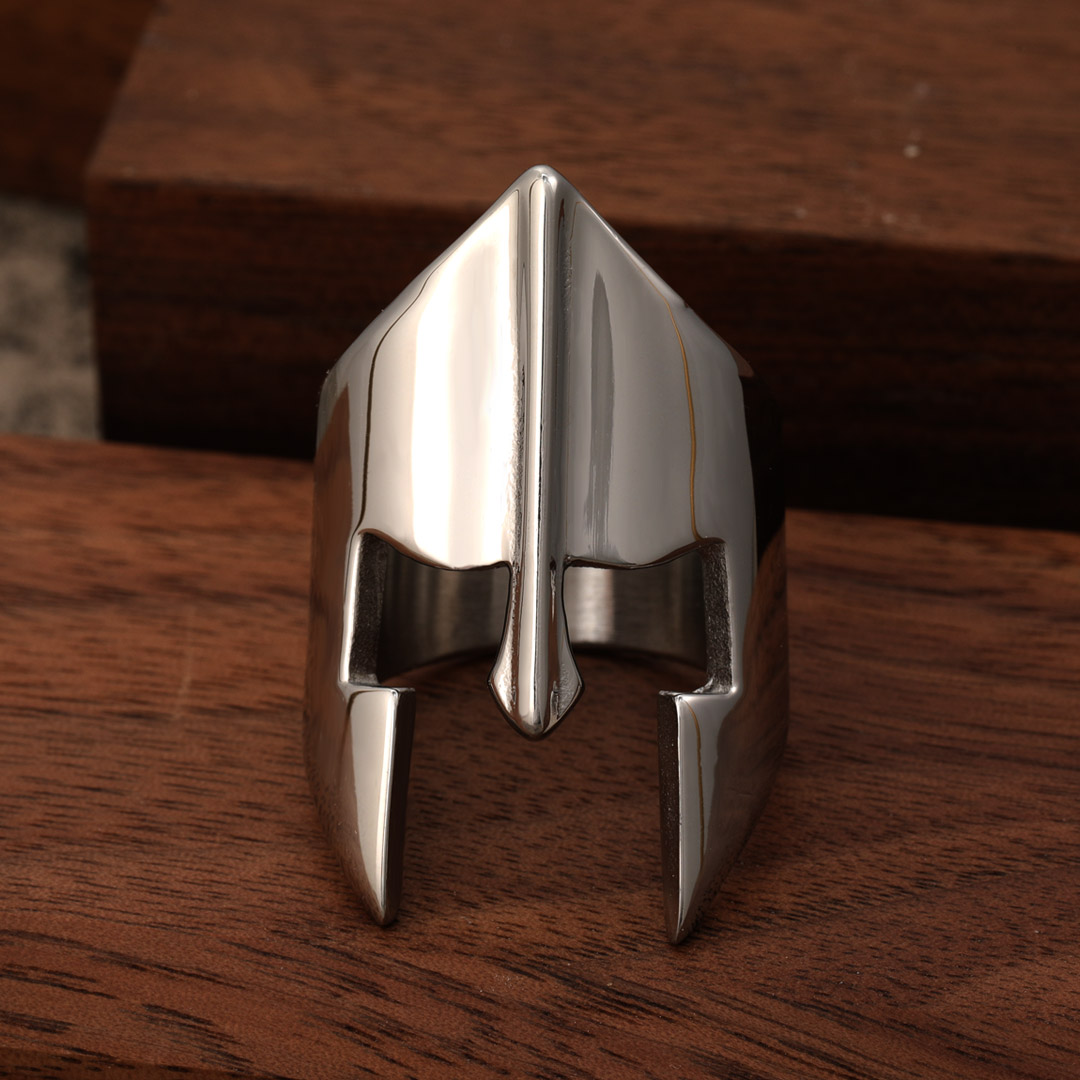 Spartan Warrior Helmet Stainless Steel Ring