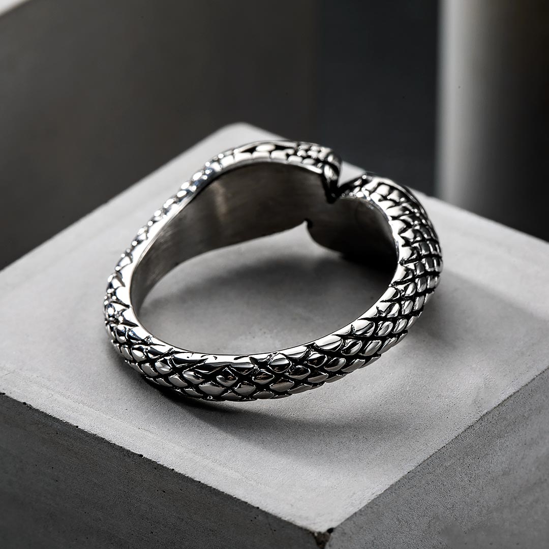 Greek Amphisbaena Stainless Steel Mythology Ring