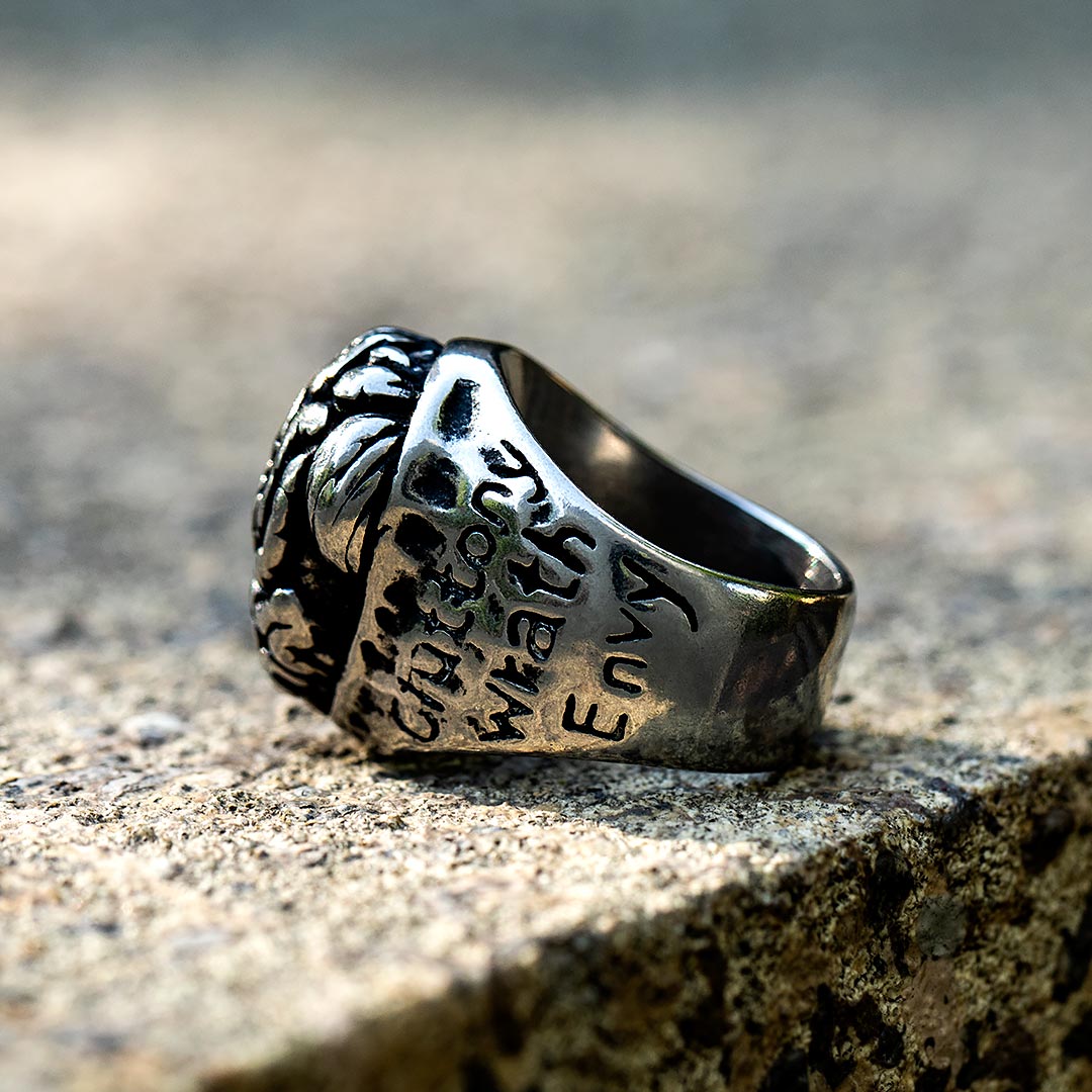 Seven Deadly Sins Brain Stainless Steel Ring
