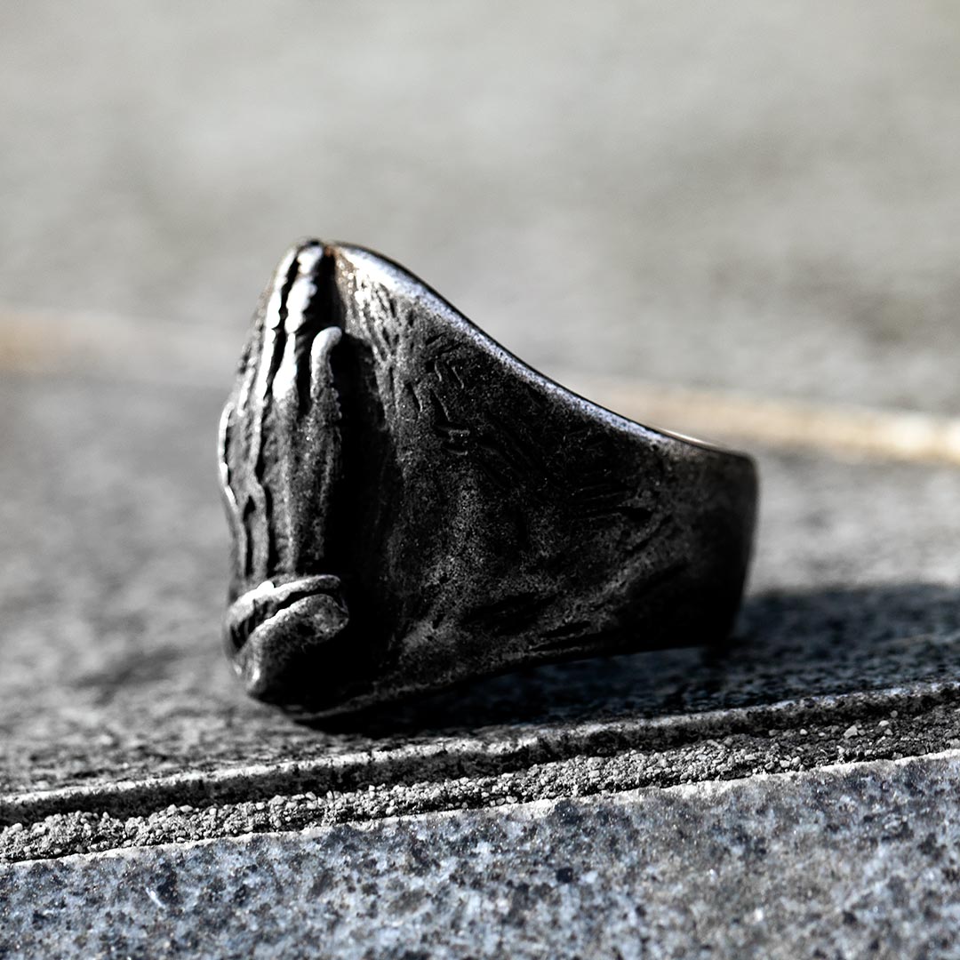  Holy Praying Hands Stainless Steel Ring