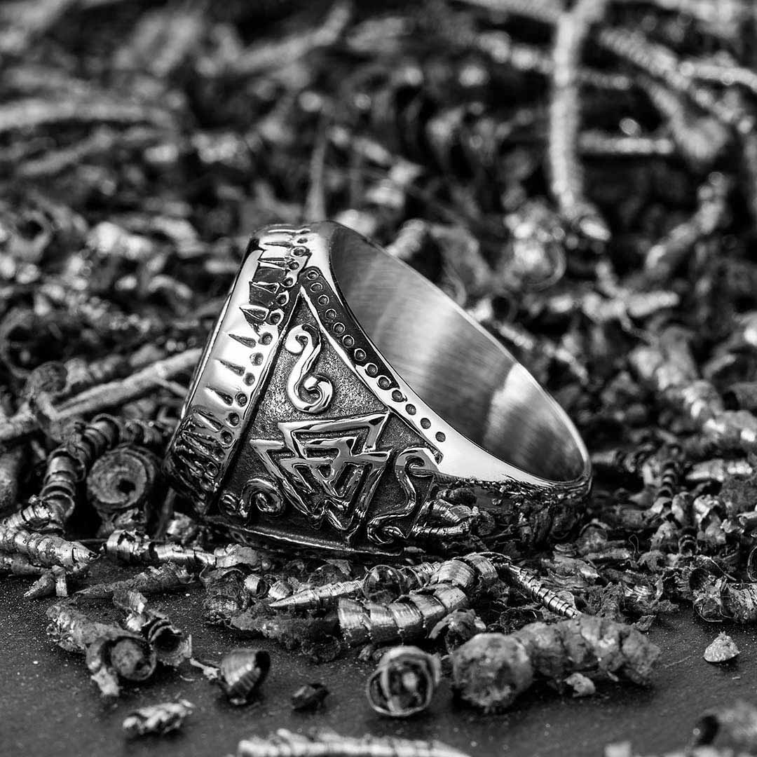 Odin Valknut Viking Stainless Steel Ring