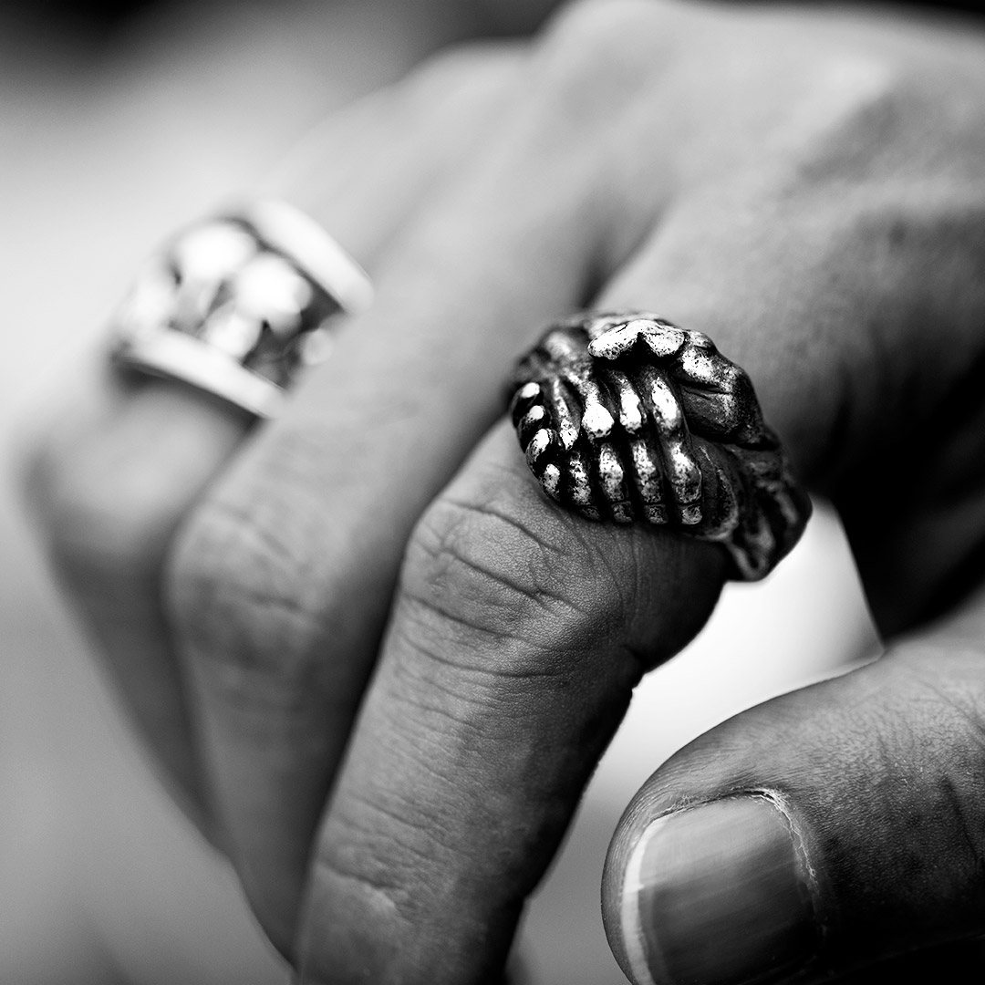 Handshaking Stainless Steel Ring