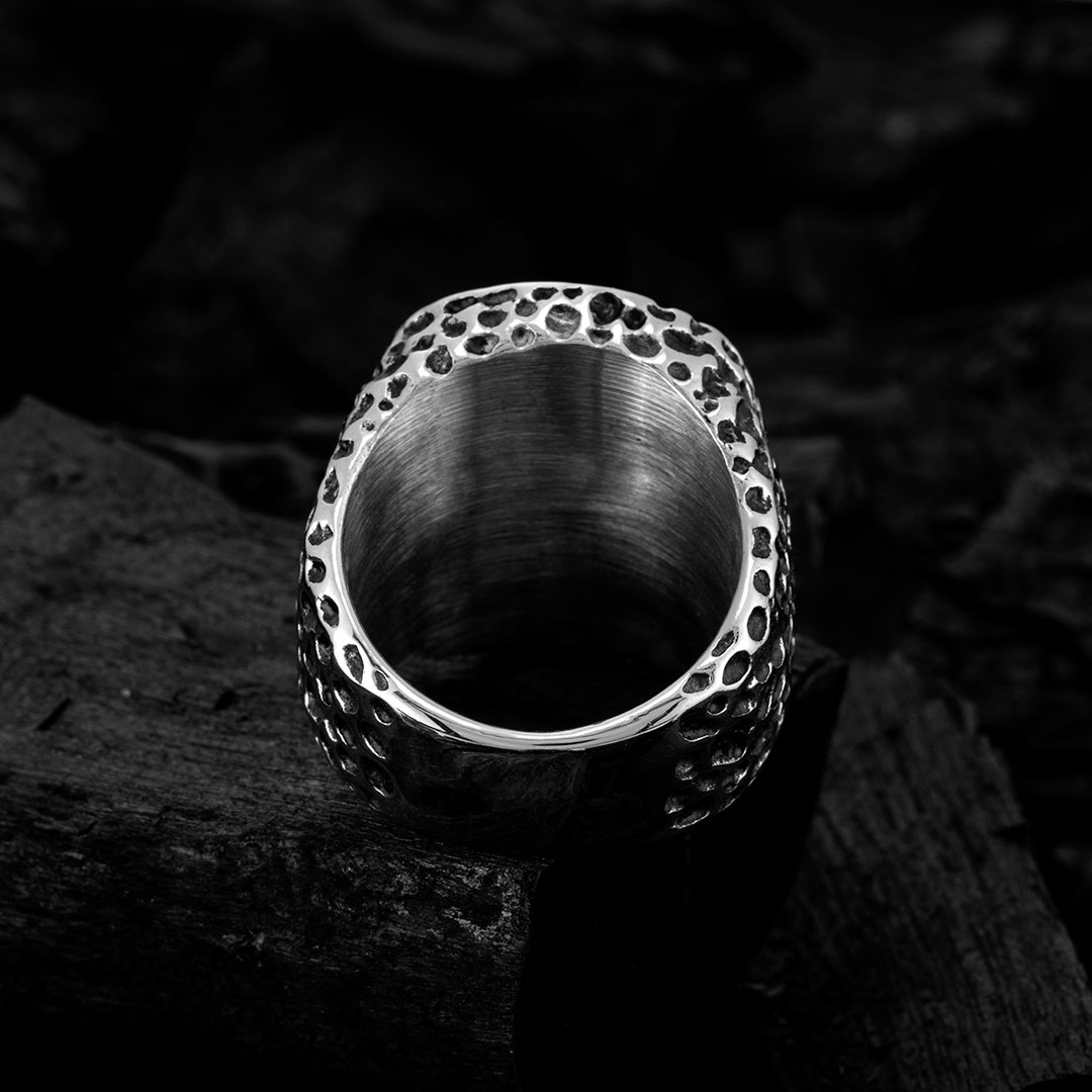 Pattern Sun Stainless Steel Ring