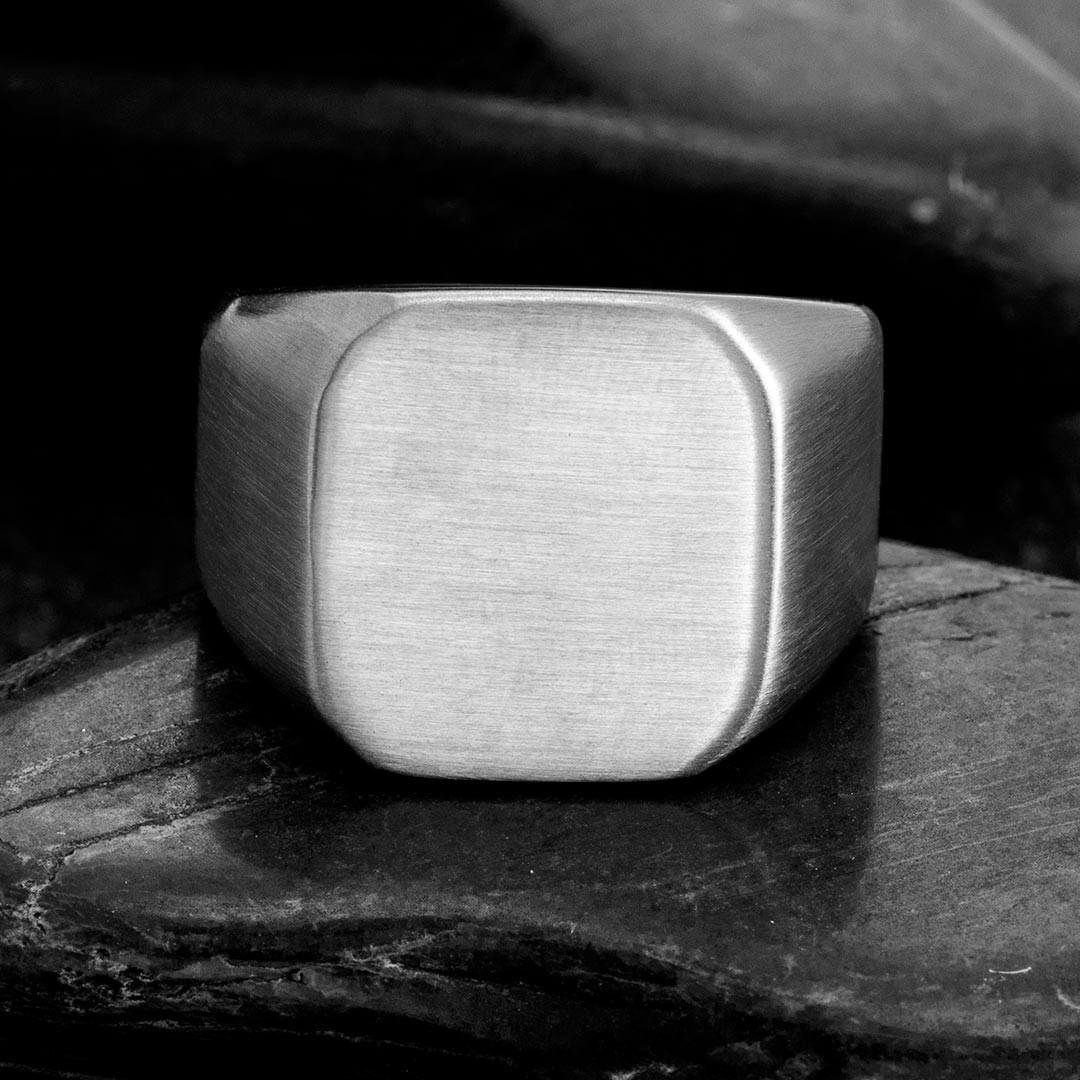 Classic Square Stainless Steel Ring