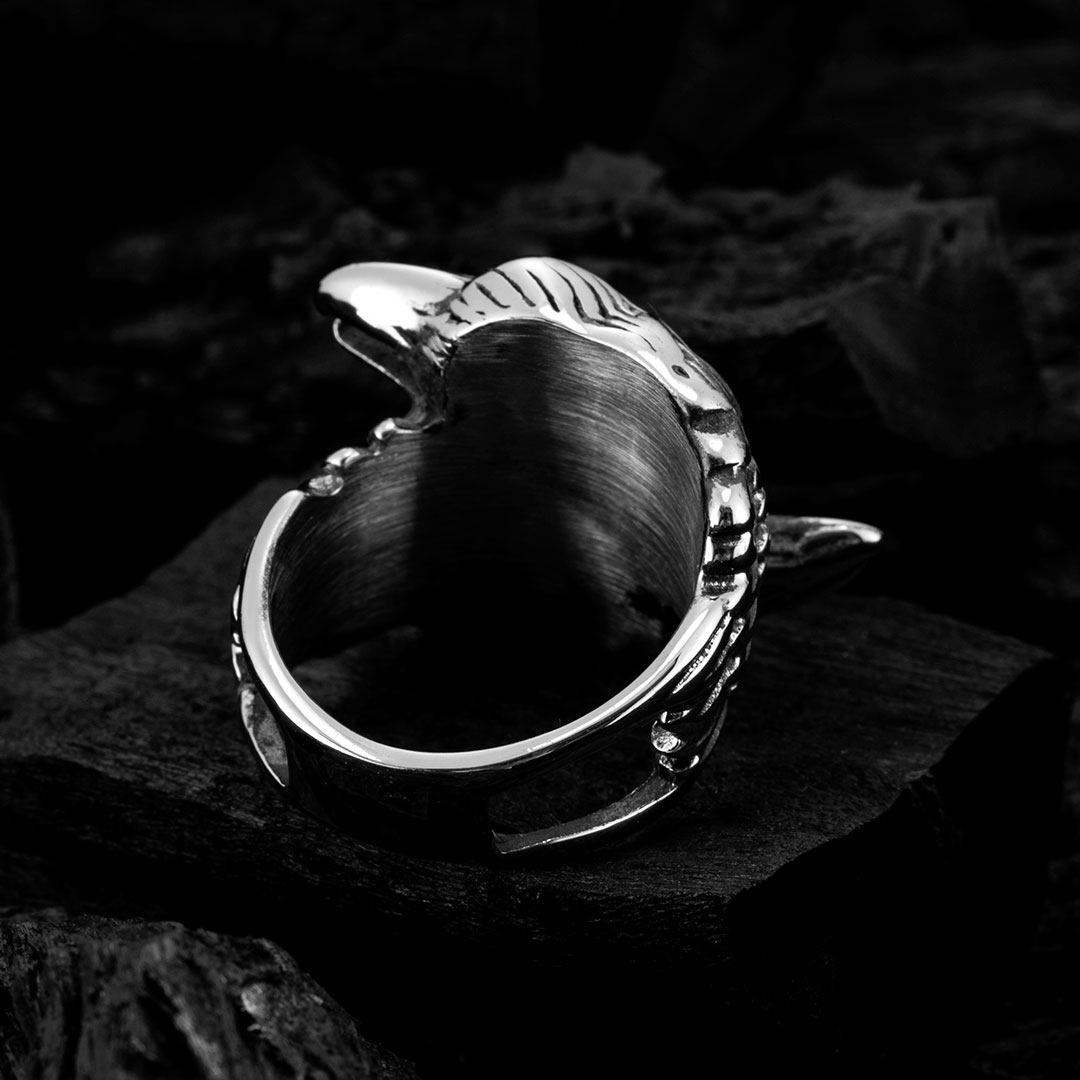 Odin two Ravens Stainless Steel Ring