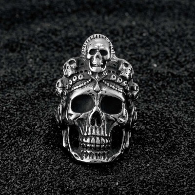Satan Muerte Death Skull Stainless Steel Ring