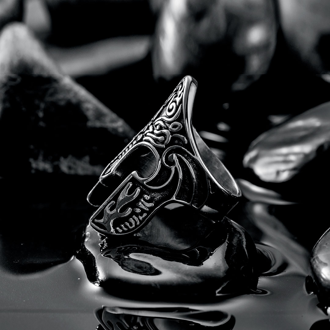 thumbnail interactive-video image 1 of Mens Stainless Steel Spartan Helmet Ring - Unbranded - Sizes 7-13 1 of 5