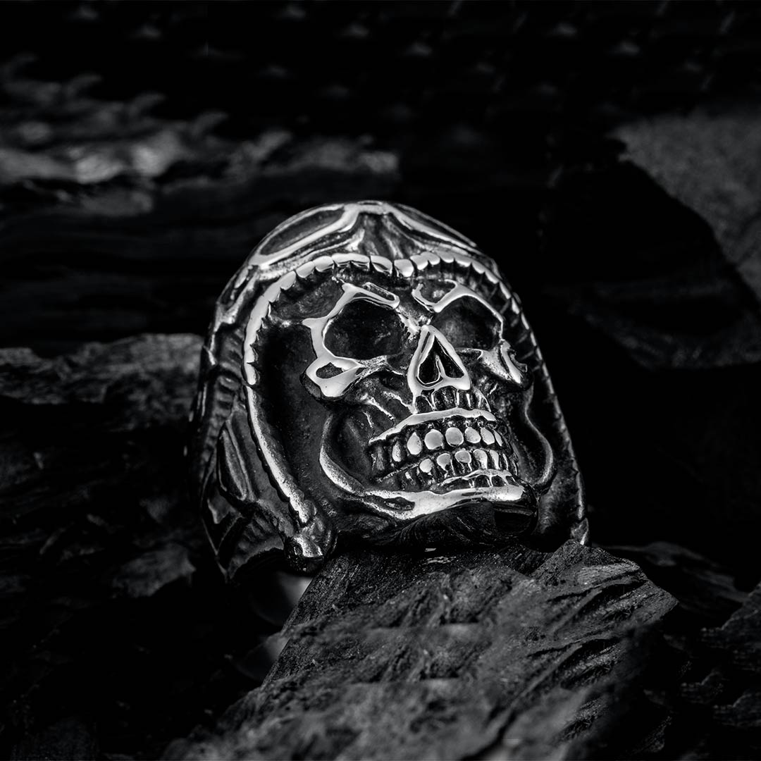 Retro Skull Stainless Steel Ring