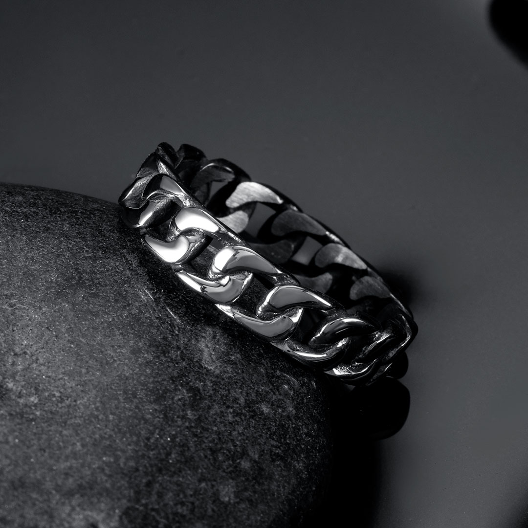 Connect Chain Stainless Steel Ring