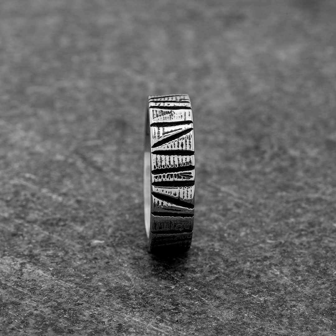 Scratch Band Stainless Steel Ring