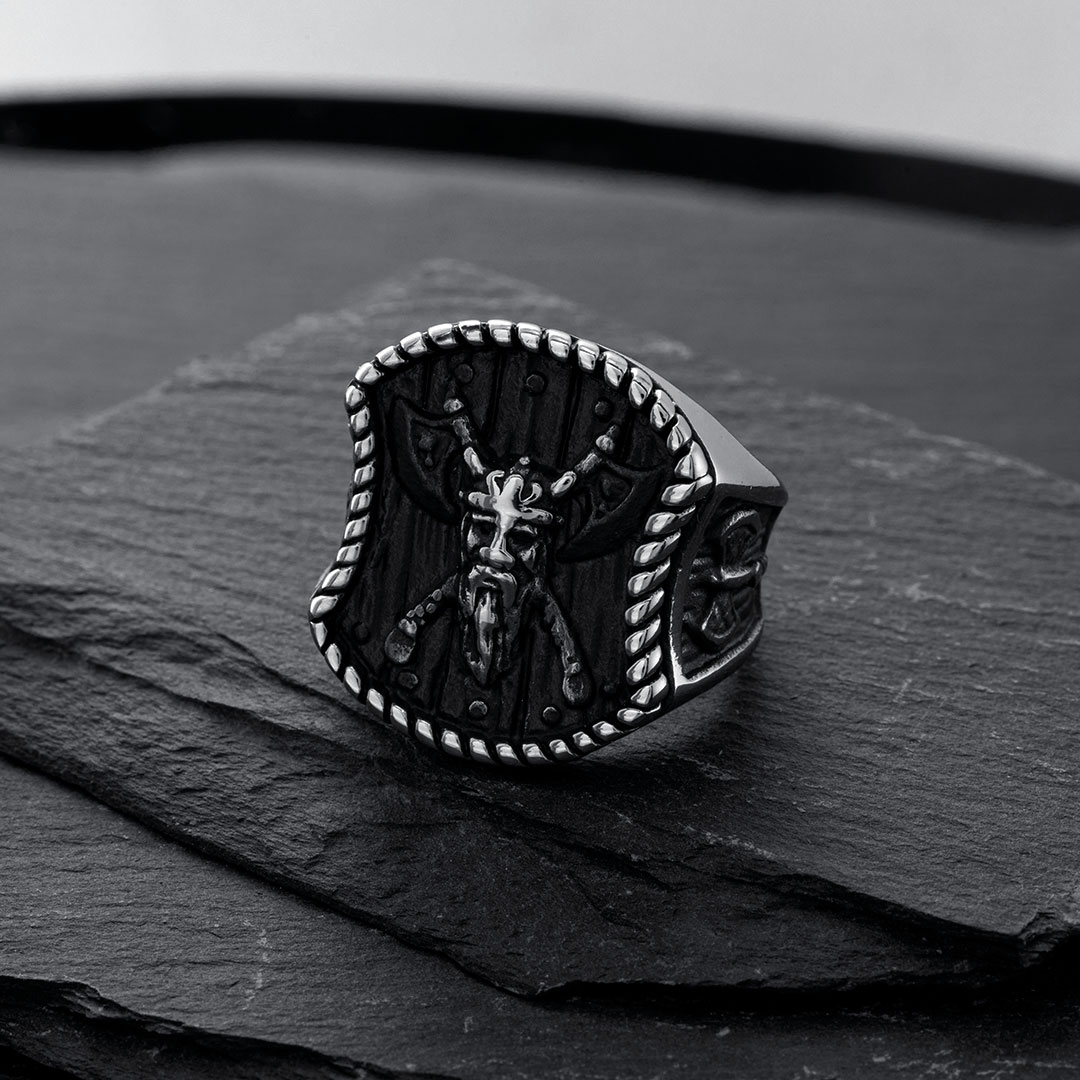  Odin Axes Stainless Steel Ring