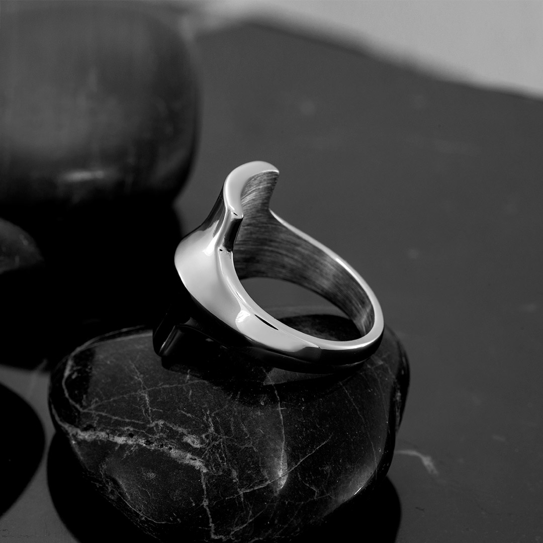 Iced Shield Stainless Steel Ring