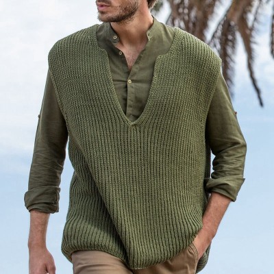 Men's Knitted Vest Sweater