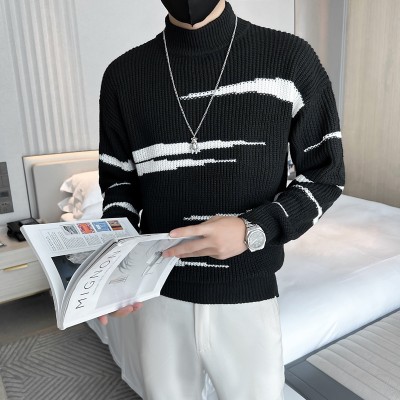 Zebra Jacquard Pullover Knit Sweater