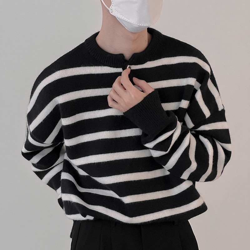 Fashion Casual Slim Fit Striped Sweater