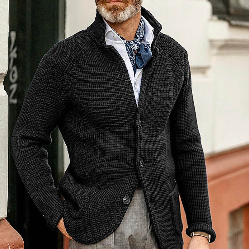 Stand Collar Casual Business Cardigan Sweater