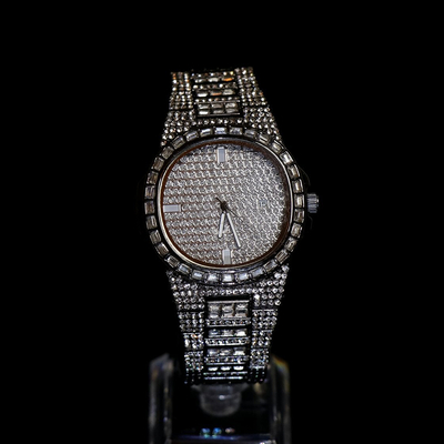Iced Quartz Men's Fashion Watch in Black Gold