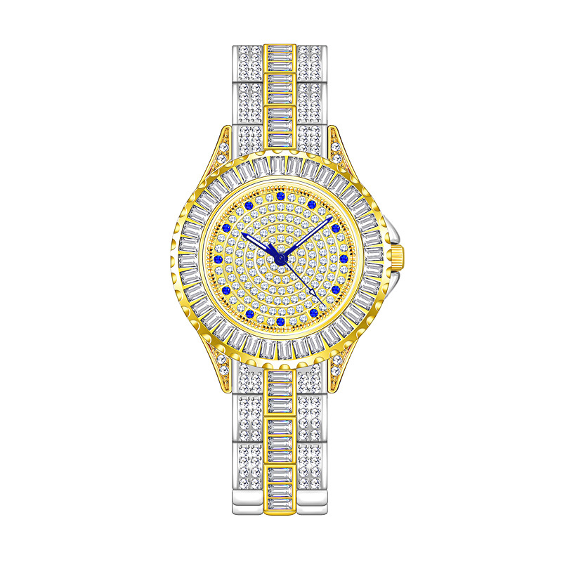 Iced 36mm Luxury Women Gypsophila Quartz Watch