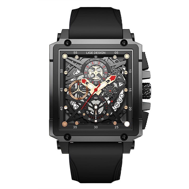 40mm Square Chronograph Luxury Men's Watch - Helloice Jewelry
