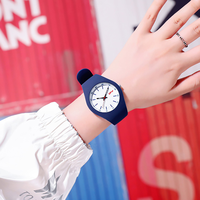 Starry Earth Rainbow Watch with Jelly Color Silicone Strap