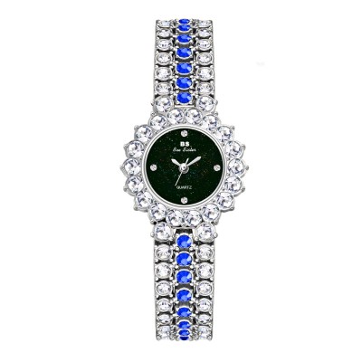 Iced 25mm Round Dial Quartz Watch with Tennis Strap