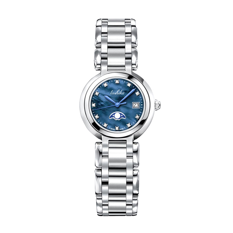 26mm Blue Dial Calendar Waterproof Quartz Watch