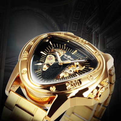 Triangle Skeleton Mechanical Automatic Sport Watch