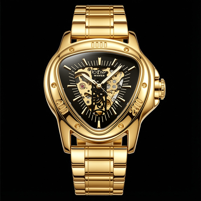 Triangle Skeleton Mechanical Automatic Sport Watch