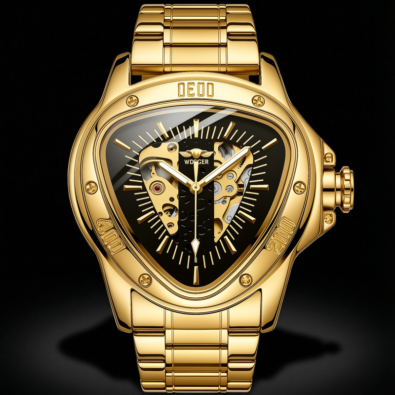 Triangle Skeleton Mechanical Automatic Sport Watch