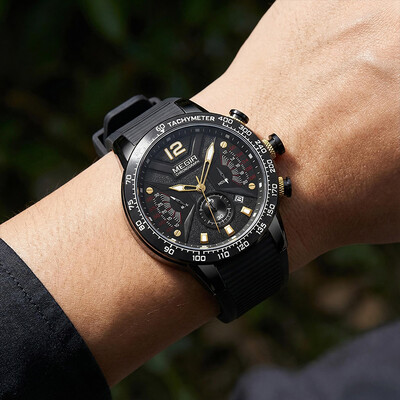 48mm Waterproof Quartz Luminous Silicone Strap Watch