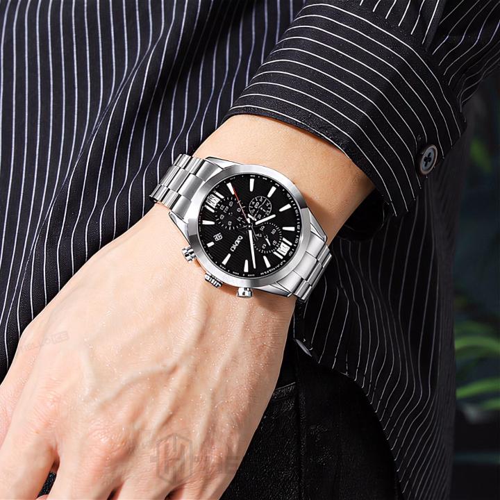  Multifunctional Stainless Steel Quartz Watch