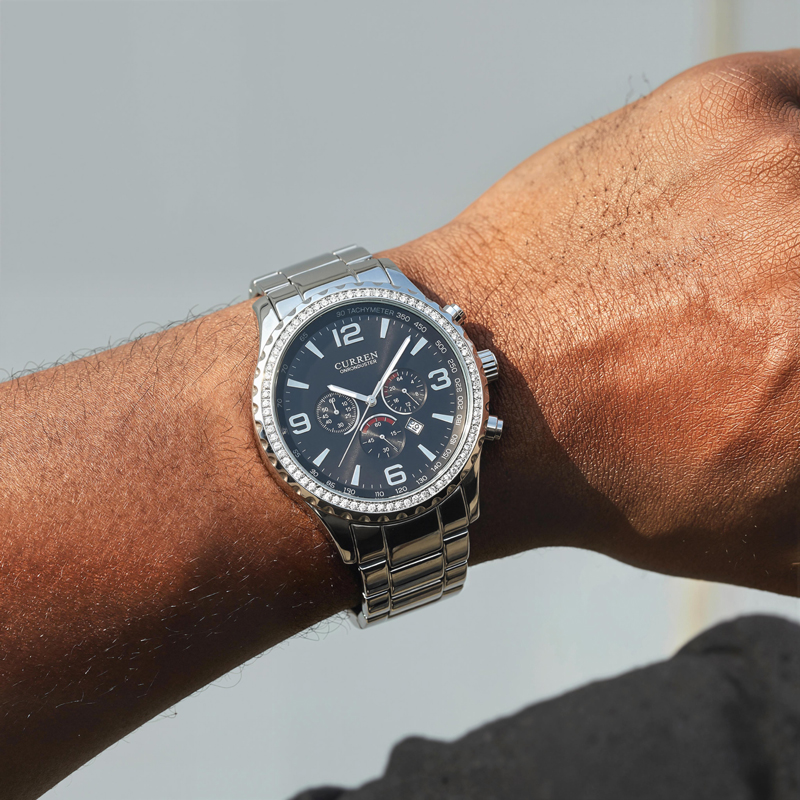 Casual Waterproof Stainless Steel Quartz Watch