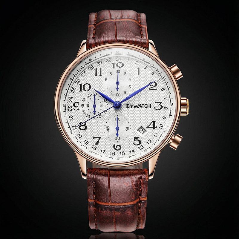 Multifunctional Business Casual Leather Quartz Watch Multifunctional Business Casual Leather Quartz Watch