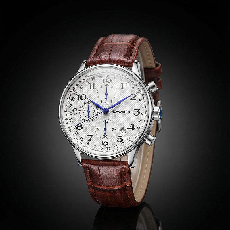 Multifunctional Business Casual Leather Quartz Watch Multifunctional Business Casual Leather Quartz Watch