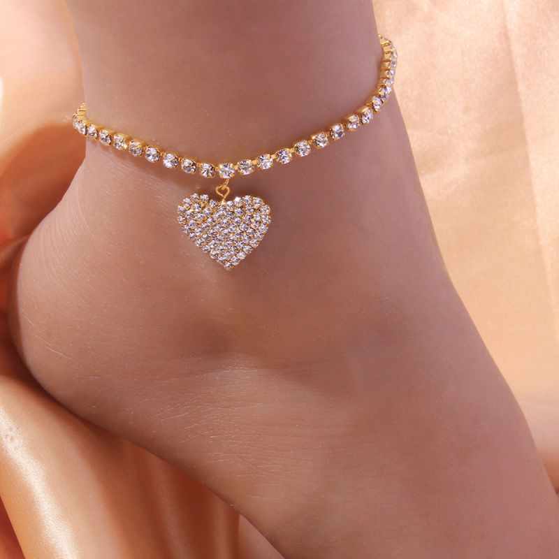 Heart Pendant Anklet For Women Anklet Foot Accessories