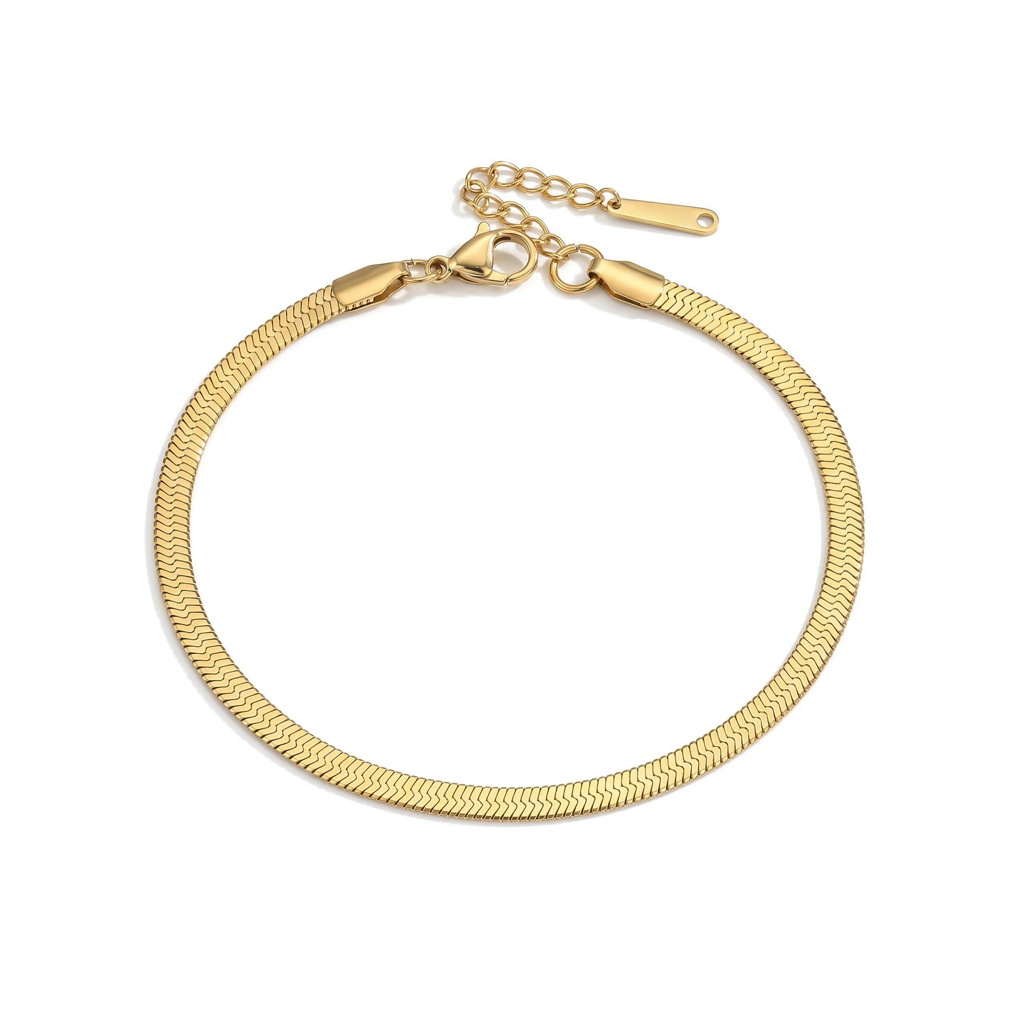  4MM Herringbone Chain Anklet