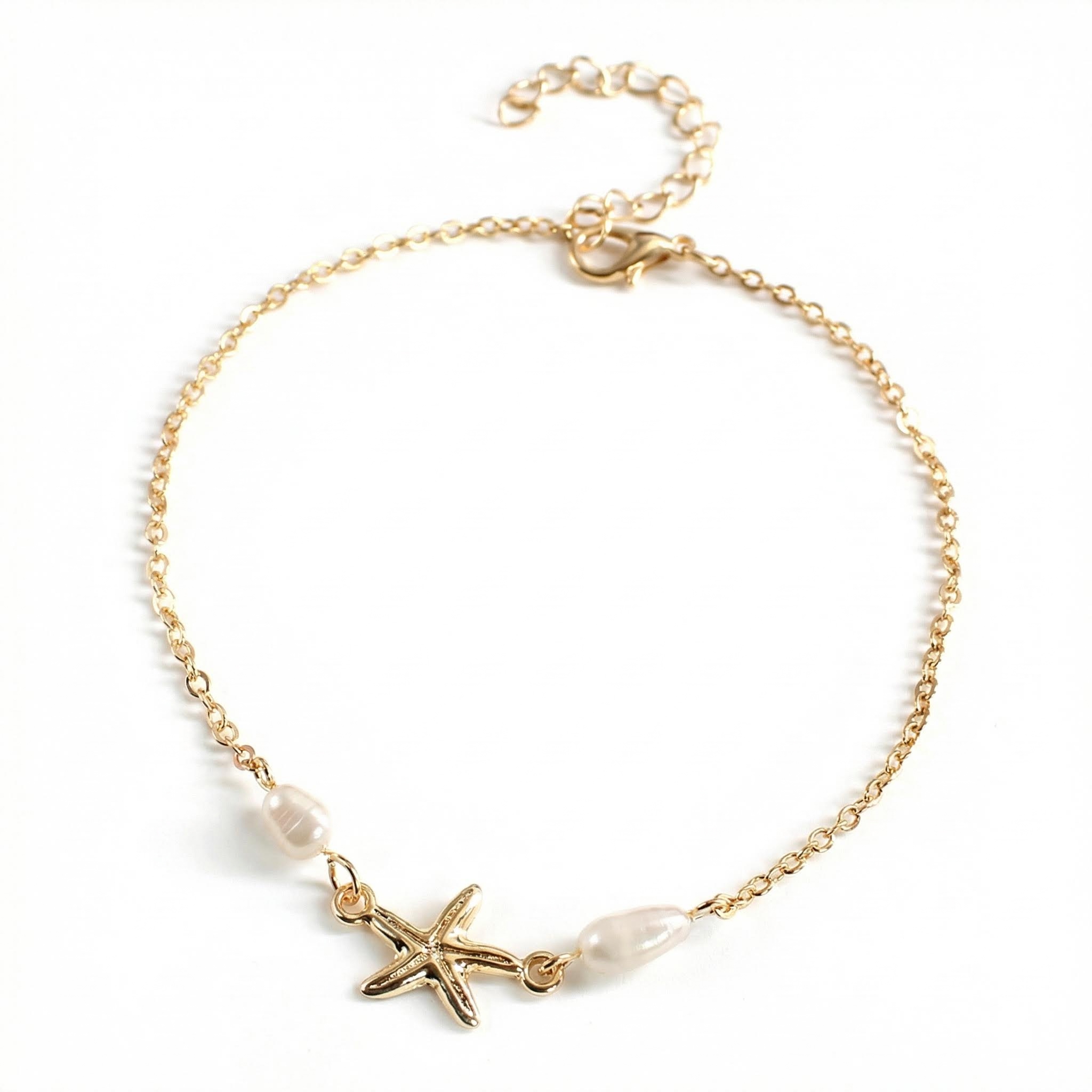 Starfish Pearl Anklet