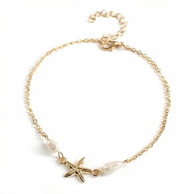 Starfish Pearl Anklet