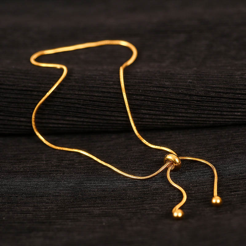 Gold Drawstring Anklet