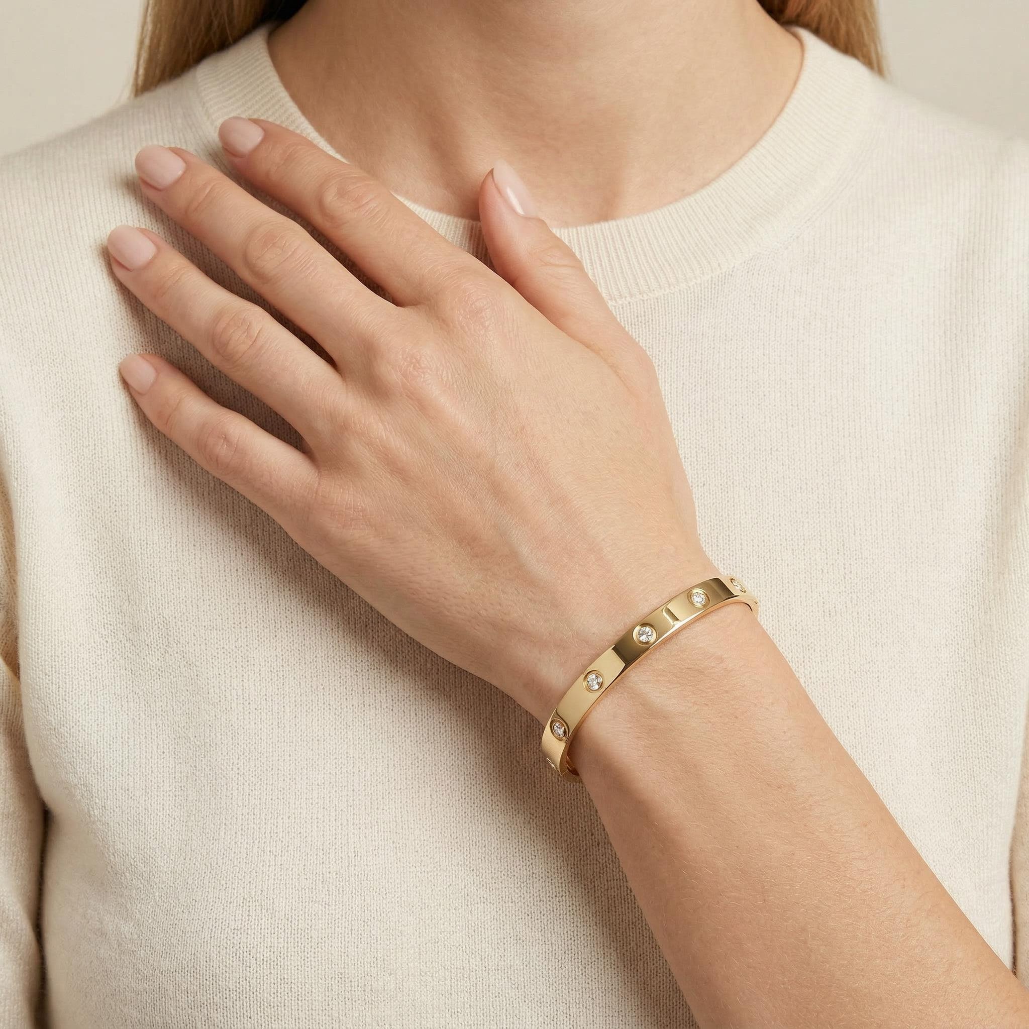 Classic Crystal Love Bangle