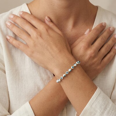 Enamel Colorful Evil Eye Bracelets