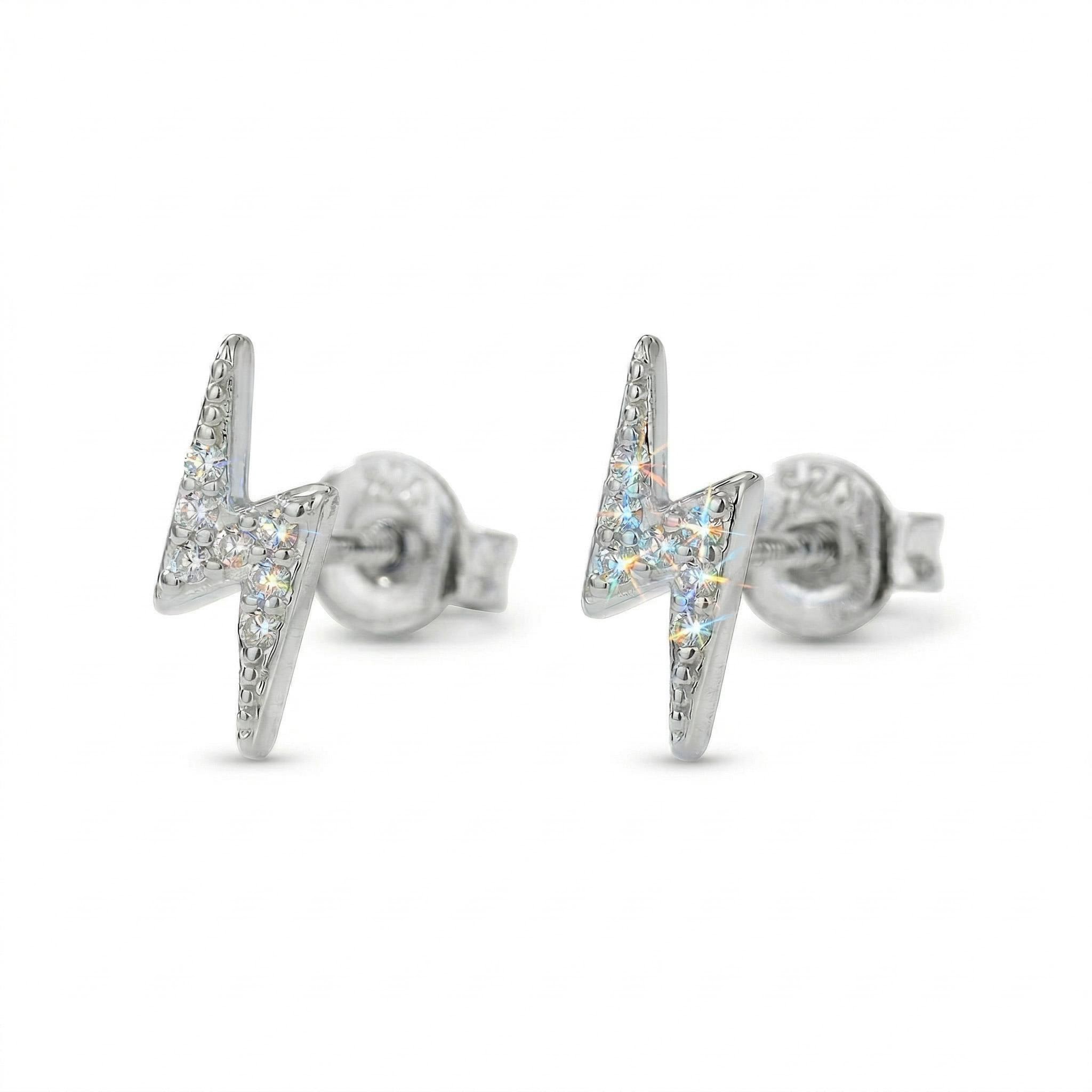 Hypoallergenic Mini Cute Lightning Stud Earrings