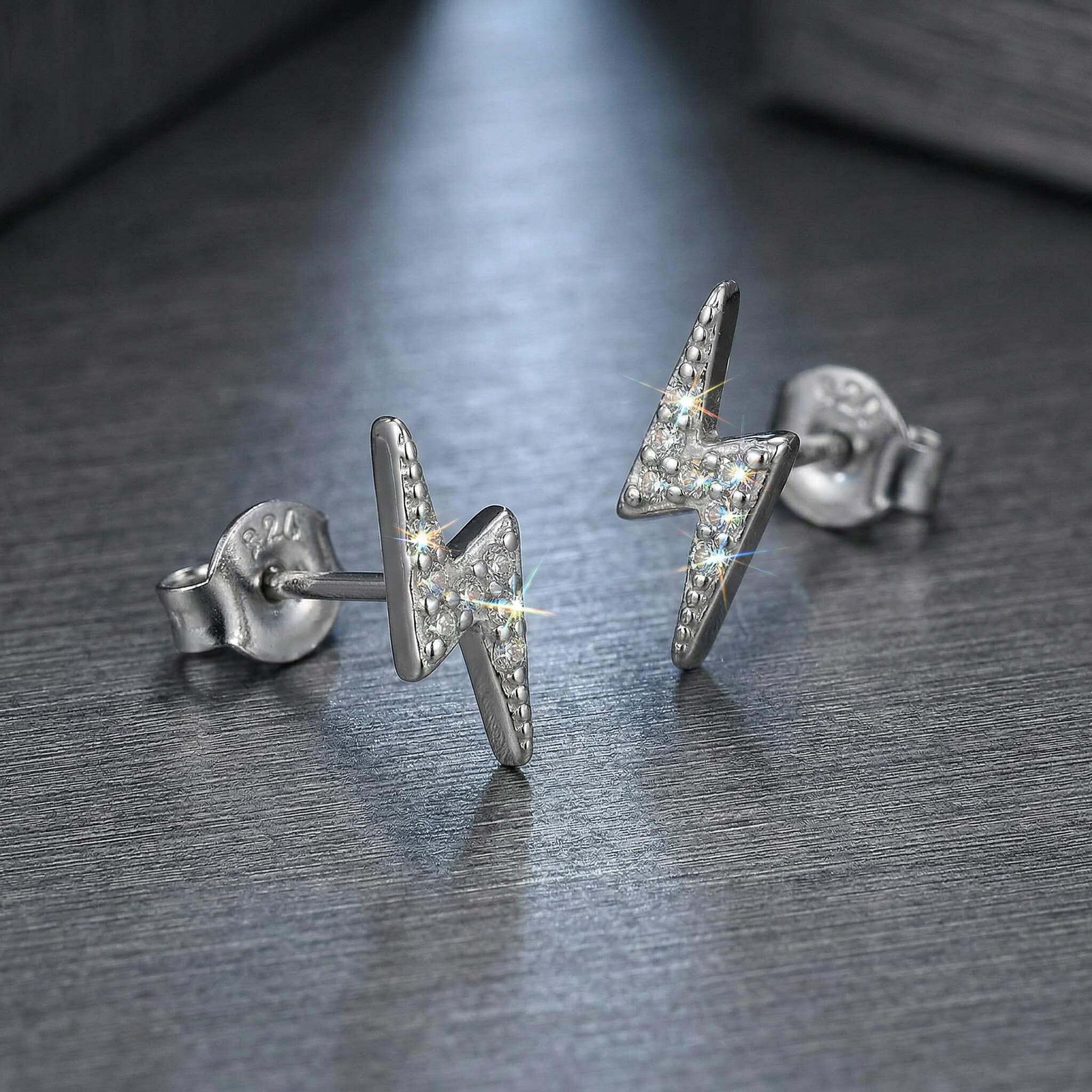 Hypoallergenic Mini Cute Lightning Stud Earrings