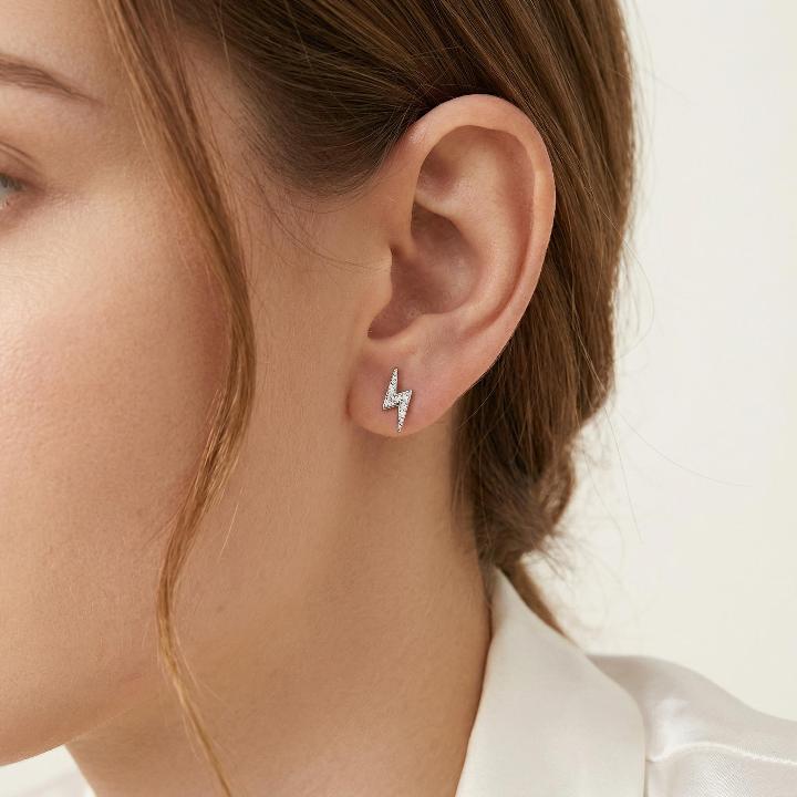 Hypoallergenic Mini Cute Lightning Stud Earrings