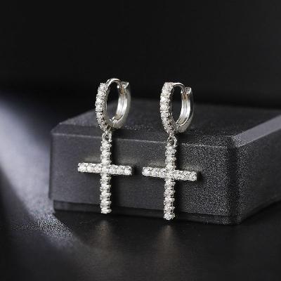  Iced Cross Earrings Charm