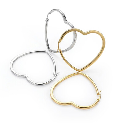 20mm-70mm Heart Hoop Earring