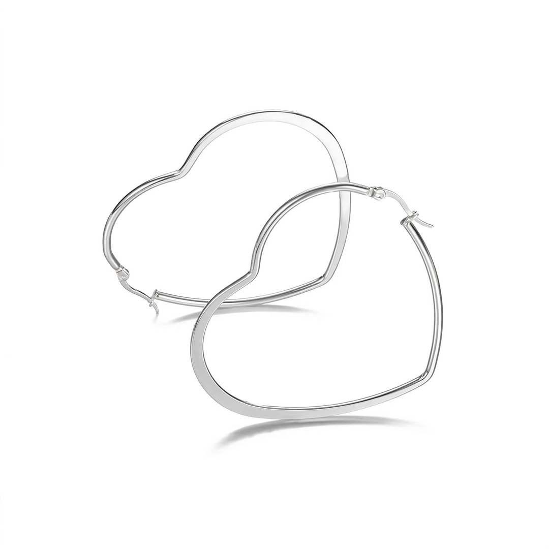 20mm-70mm Heart Hoop Earring